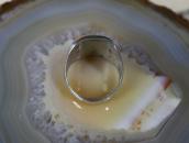 Vintage Navajo Turquoise Inlay Cast Silver Mens Ring c.1965～