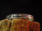 Early Navajo Flat Stamped Ingot Silver Cuff c.1930