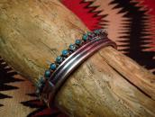 Early Navajo Flat Stamped Ingot Silver Cuff c.1930