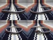 Antique Snake Shape Ingot Silver Cuff Bracelet  c.1920