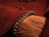 Antique Zuni Stamped Cuff w/15 Great TQ  c.1930～