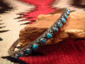 Antique Zuni Stamped Cuff w/15 Great TQ  c.1930～