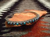 Antique Zuni Stamped Cuff w/15 Great TQ  c.1930～