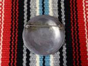 【NAVAJO GUILD】 Vintage Stamped Silver Concho Pin  c.1945～
