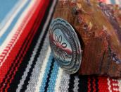 【NAVAJO GUILD】 Vintage Stamped Silver Concho Pin  c.1945～