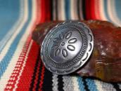 【NAVAJO GUILD】 Vintage Stamped Silver Concho Pin  c.1945～