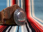 【NAVAJO GUILD】 Vintage Stamped Silver Concho Pin  c.1945～
