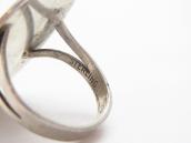 Antique Hopi Stamped Hollow Form Face Silver Ring  c.1940～