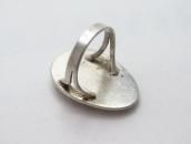 Antique Hopi Stamped Hollow Form Face Silver Ring  c.1940～