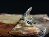 Antique Hopi Stamped Hollow Form Face Silver Ring  c.1940～