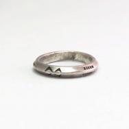 Vintage Navajo Stamped Triangle Wire Silver Ring  c.1930～
