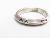 Vintage Navajo Stamped Triangle Wire Silver Ring  c.1930～