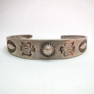 Antique Thunderbird Stamped Ingot Cuff  c.1920～