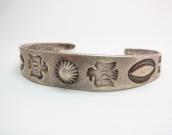 Antique Thunderbird Stamped Ingot Cuff  c.1920～
