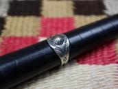 Antique Navajo Concho Repoused & T-bird Stamped Ring c.1930～