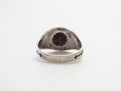 Antique Navajo Concho Repoused & T-bird Stamped Ring c.1930～