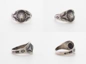 Antique Navajo Concho Repoused & T-bird Stamped Ring c.1930～