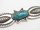 Atq Navajo Stamped Small Pin w/Gem Quality Turquoise c.1930～