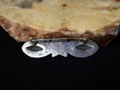 Atq Navajo Stamped Small Pin w/Gem Quality Turquoise c.1930～