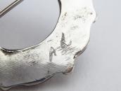 Vintage Zuni Wheel Shaped Pin w/Rhombus Turquoise  c.1955～