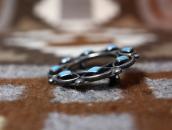 Vintage Zuni Wheel Shaped Pin w/Rhombus Turquoise  c.1955～