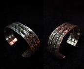 Vintage 3 Triangle & 2 Twisted Wire Cuff Bracelet  c.1960～