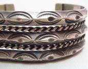 Vintage 3 Triangle & 2 Twisted Wire Cuff Bracelet  c.1960～