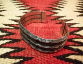 Vintage 3 Triangle & 2 Twisted Wire Cuff Bracelet  c.1960～