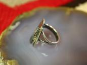 Antique Navajo Stamped T-bird Face Ingot Silver Ring c.1930～