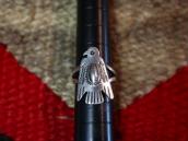 Antique Navajo Stamped T-bird Face Ingot Silver Ring c.1930～