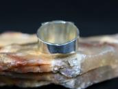 Vintage Navajo Square No.8 Turquoise Ring in Silver c.1955～