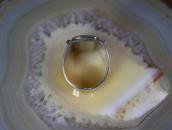Vintage Navajo Square No.8 Turquoise Ring in Silver c.1955～