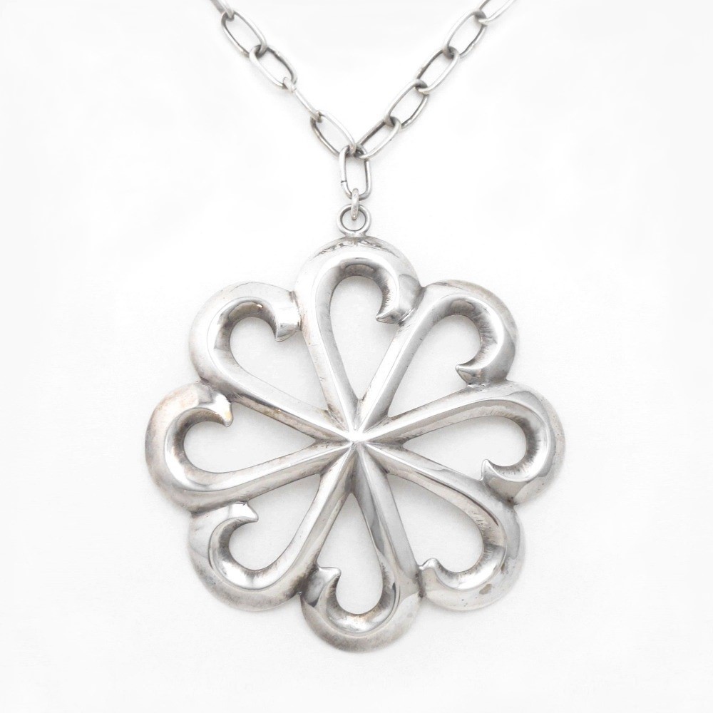 【NAVAJO GUILD】Sandcast Top w/Hand Made Chain Necklace c.1950