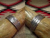 Antique Arrow & 卍 Stamped Silver Cuff Bracelet  c.1925～