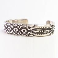 【Clendon Pete】 Fred Peshlakai Style 1/2inch Width Cuff L-XL