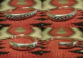 P.Johnson Stamped Silver Cuff Bracelets