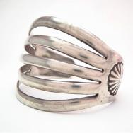 Vintage Ingot Silver Split Shank Wide Cuff Bracelet  c.1940～