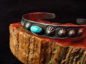 Antique Repos & Stamped Cuff w/Oval TQ  c.1930