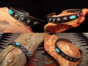 Antique Repos & Stamped Cuff w/Oval TQ  c.1930