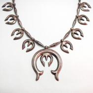 Vintage Cast Naja Silver Beads Necklace  c.1960