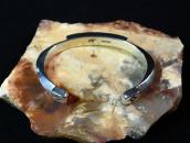 【Clendon Pete】 Navajo "FlatTop" Heavy Silver Wire Cuff 2 M