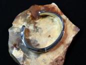 【Clendon Pete】 Navajo "FlatTop" Heavy Silver Wire Cuff 2 M