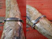 【Clendon Pete】 Navajo "FlatTop" Heavy Silver Wire Cuff 2 M