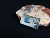 【George Kee】Belt Buckle w/Hi-Grade Persian Turquoise c.1955～