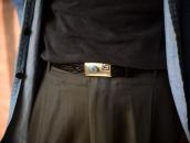 【George Kee】Belt Buckle w/Hi-Grade Persian Turquoise c.1955～