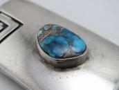 【George Kee】Belt Buckle w/Hi-Grade Persian Turquoise c.1955～