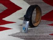 【George Kee】Belt Buckle w/Hi-Grade Persian Turquoise c.1955～