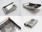 【George Kee】Belt Buckle w/Hi-Grade Persian Turquoise c.1955～