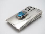 【George Kee】Belt Buckle w/Hi-Grade Persian Turquoise c.1955～