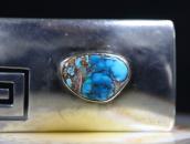 【George Kee】Belt Buckle w/Hi-Grade Persian Turquoise c.1955～